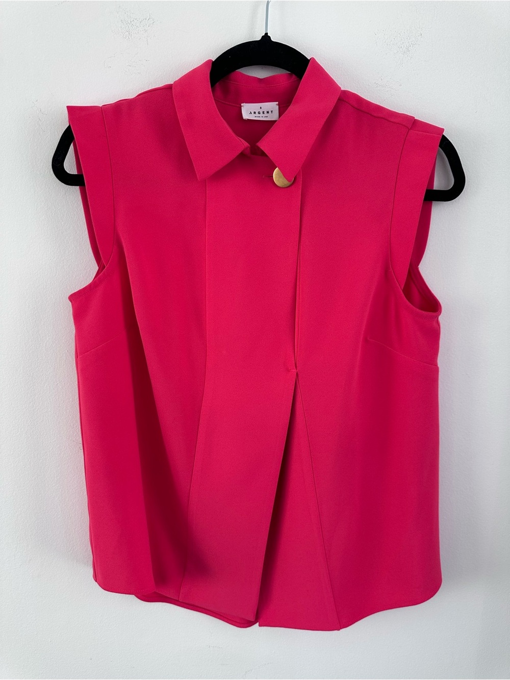 Argent Sleeveless Pink Tailored Blouse